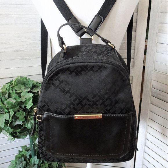 Tommy Hilfiger Signature Backpack Rucksack Purse Bag - Picture 1 of 6